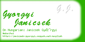 gyorgyi janicsek business card